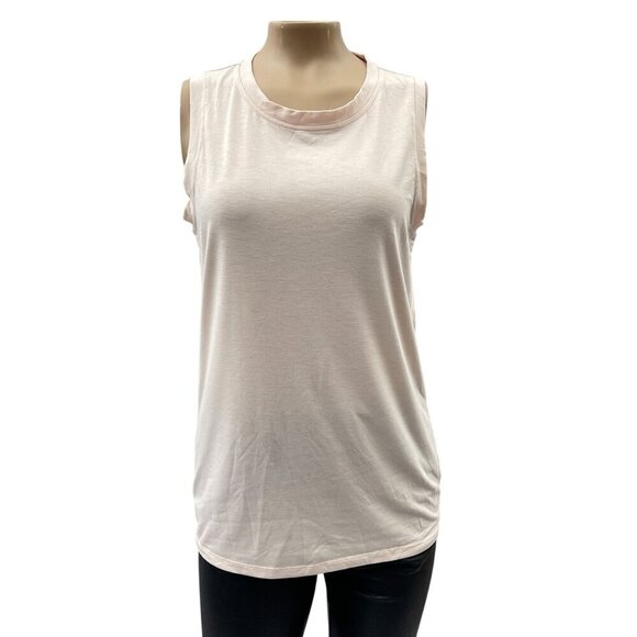 Athleta Sleeveless Tank Top Workout Gym Muscle Tee Stretch Beige‎ Womens XS - Picture 1 of 12